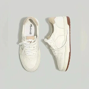 Madewell White and Tan Sneakers